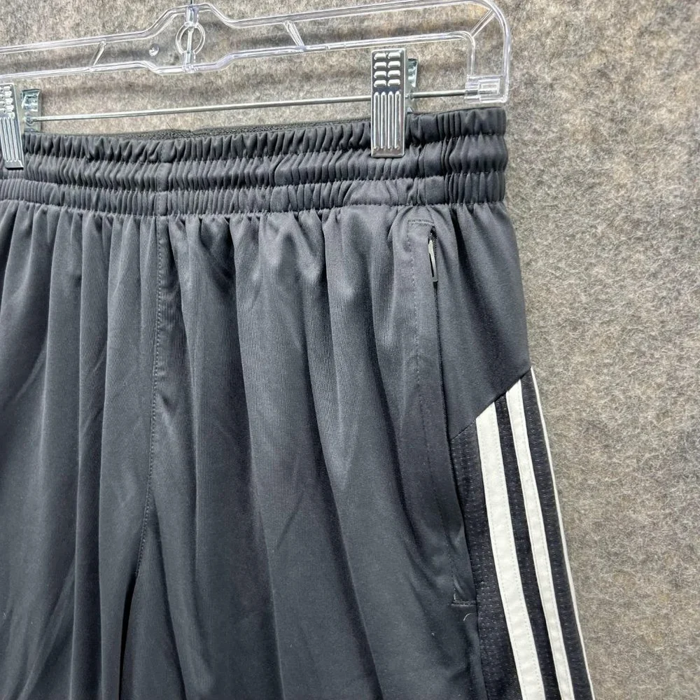 Adidas Shorts Men Large Black White Athletic Basketball Training Gym Trefoil - Picture 4 of 14